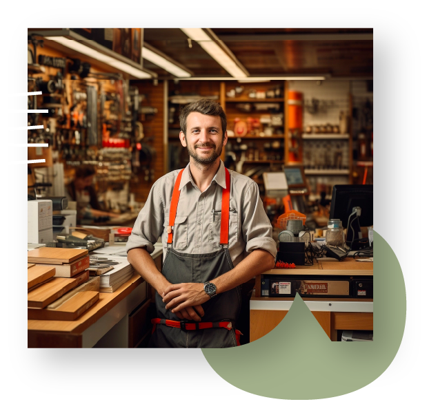 Homem na marcenaria